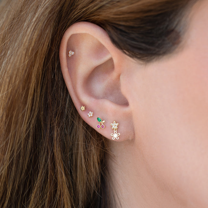 14k Solid Gold Baby Blossom Stud