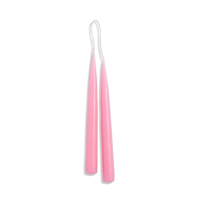 9" Taper Candle Set in Pink