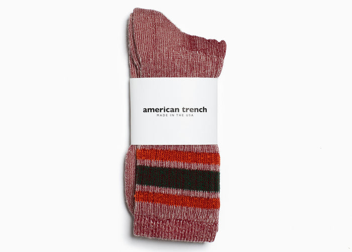 American Trench Merino Activity Crew – Maroon