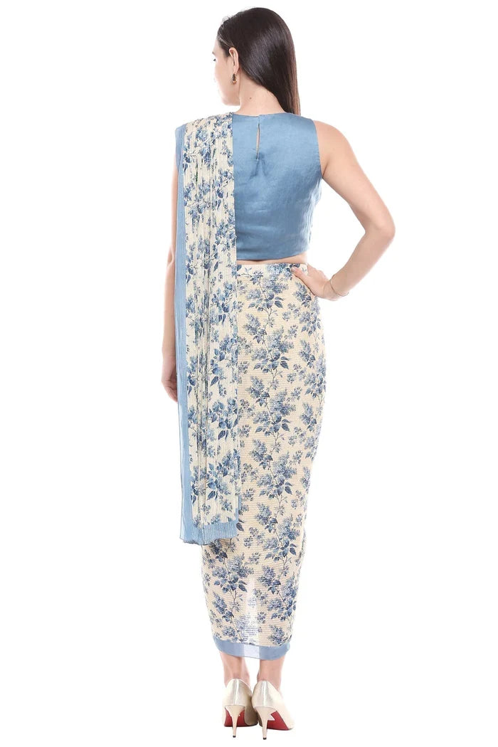 Applique Floral Saree