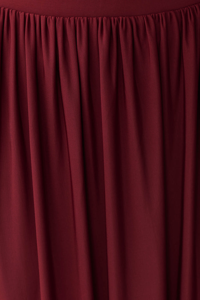 Banks Bubble Hem Midi Skirt - Wine