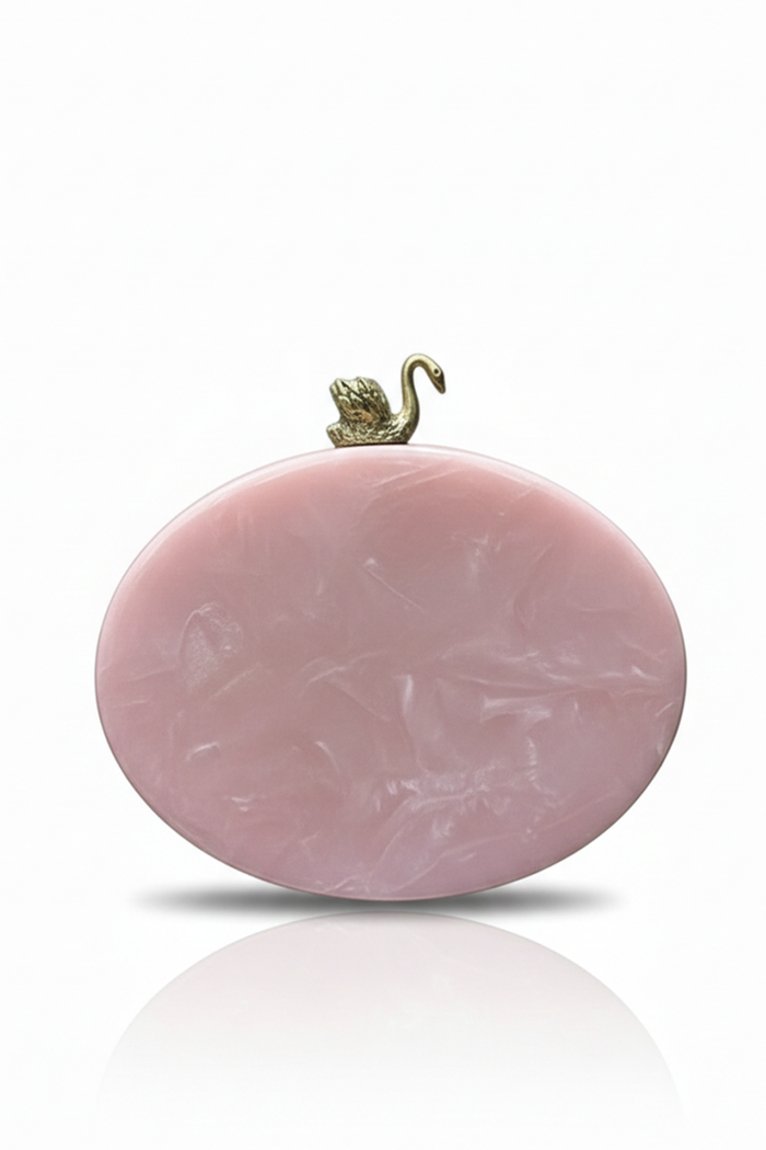 Blush Aura Resin Clutch