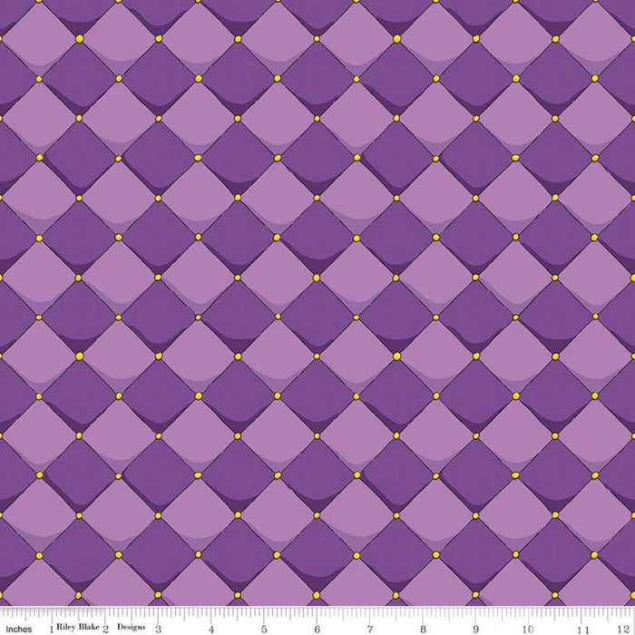 DRAGONS CHECKERED PURPLE C7665-PURPLE