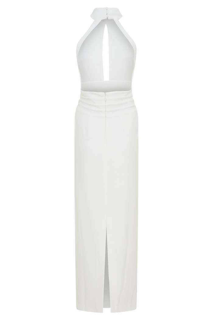 Elan Stretch Crepe Maxi Dress - White