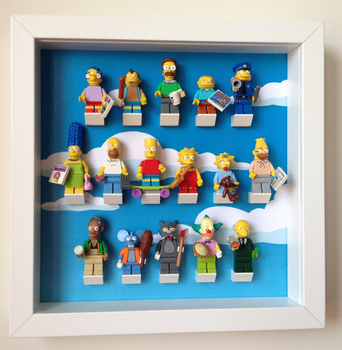 Lego Simpsons series minifigures frame - Lego Minifigures Display