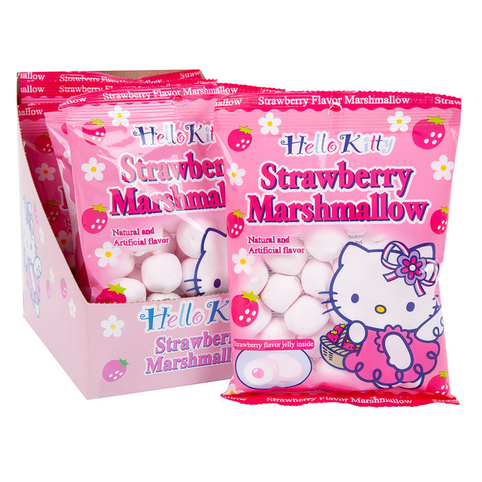Hello Kitty Strawberry Marshmallow Candy Peg Bag - 12 Count