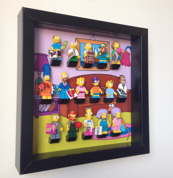 Lego Simpsons series Minifigures House background frame - Lego Minifigures Display