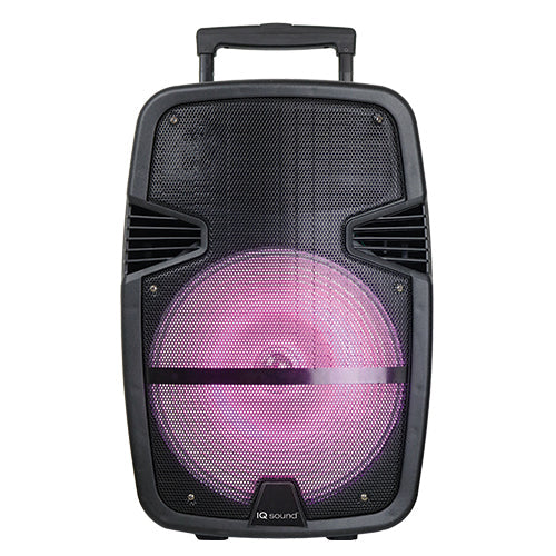 Iq Sound Bocina Amplificada Recargable 12" 2000W, Bluetooth, Aux In, Usb , Sd, Radio Fm