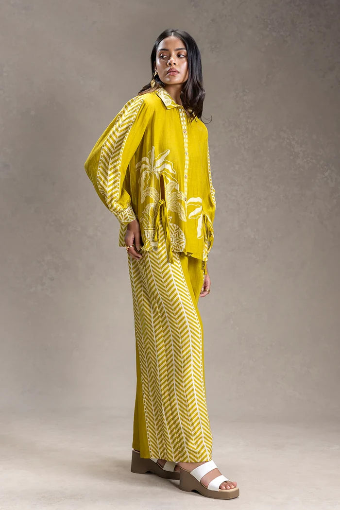 Kyomi printed slit co ord set