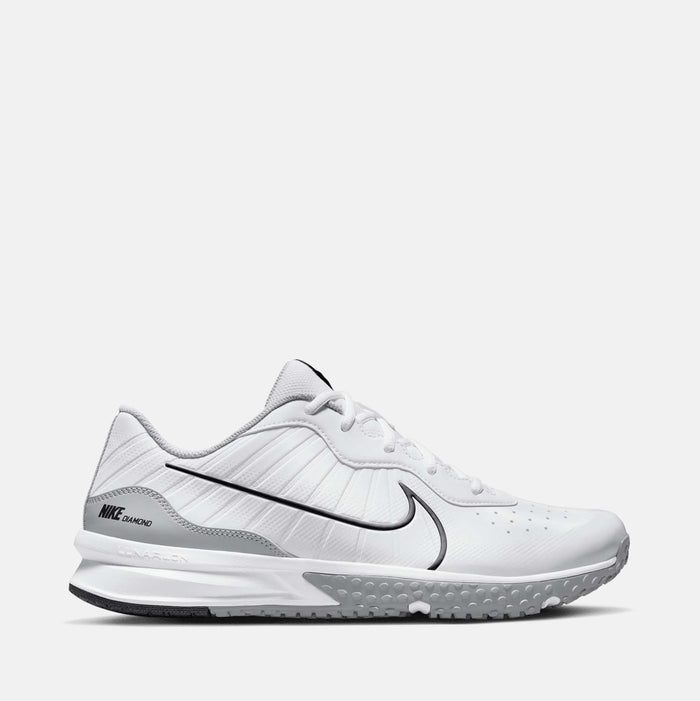 Men's Alpha Huarache Varsity 4 Turf Baseball Shoe, White/Wolf Grey - SV SPORTS