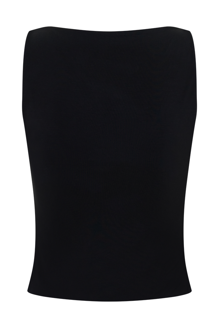 Nicolette Sleeveless Tank Top - Black