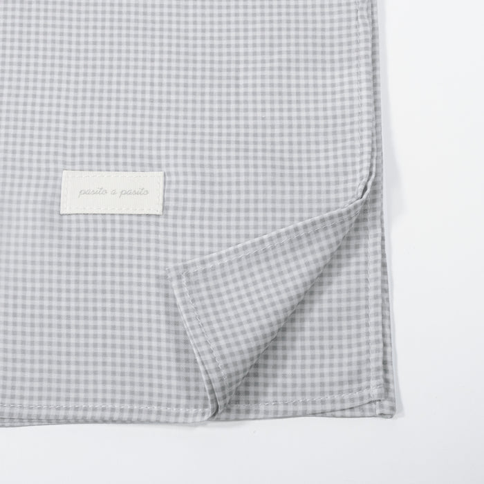 Pasito a Pasito - Muslin Swaddle - Little Bloom Vichy Grey - Mabel & Fox