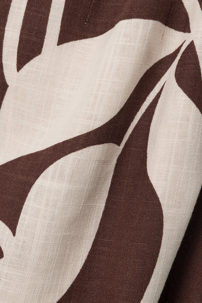 Brown and Cream Painted Tiles Print Presley Pants