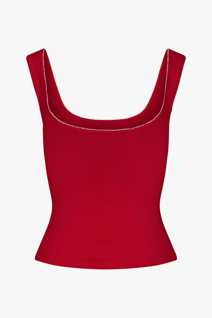 ROMANTIC TOP IN CHERRY