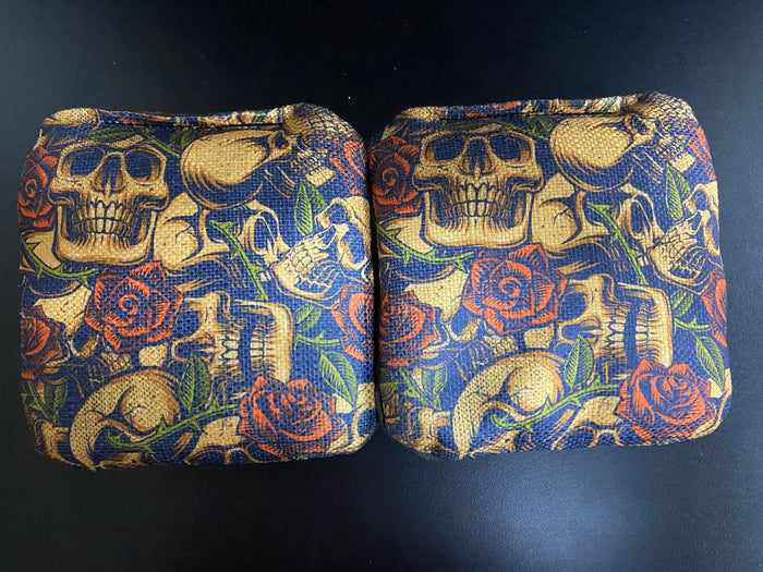 Skull & Roses Cornhole Bags Set of 4