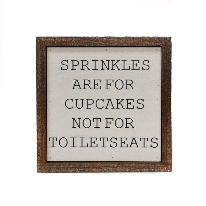 Sprinkles Are For Cupcakes Boys Bathroom Sign - 6x6