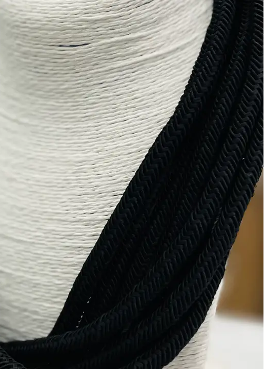 The Chloe 8 Strand Slub Necklace - Black