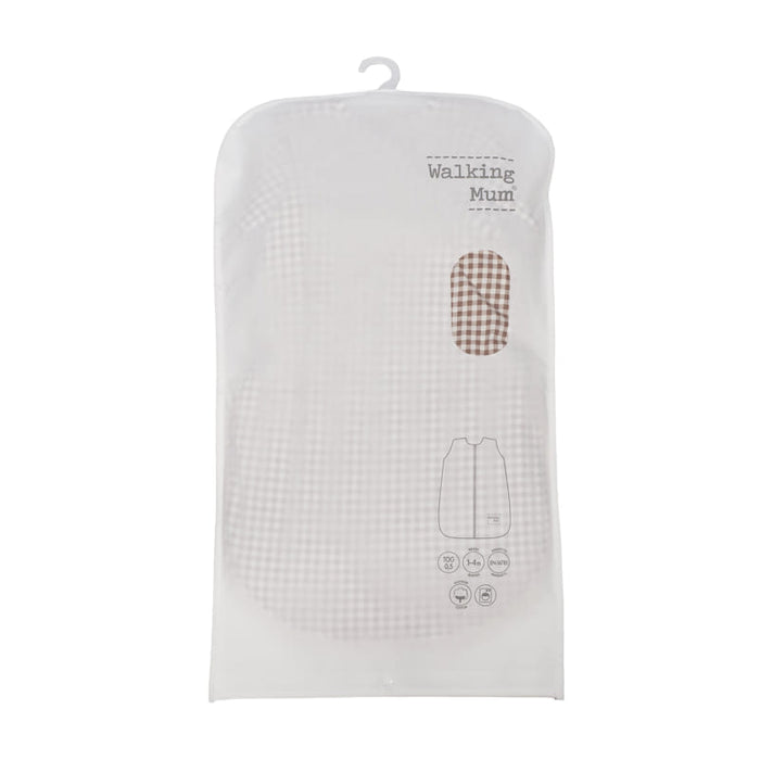 Walking Mum - Baby Sleeping Bag – Praliné Vichy & Strips Moka - Mabel & Fox