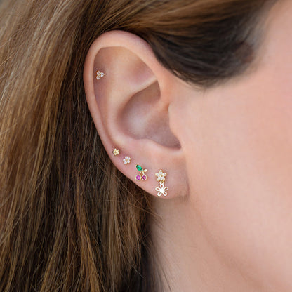 14k Solid Gold Baby Blossom Stud
