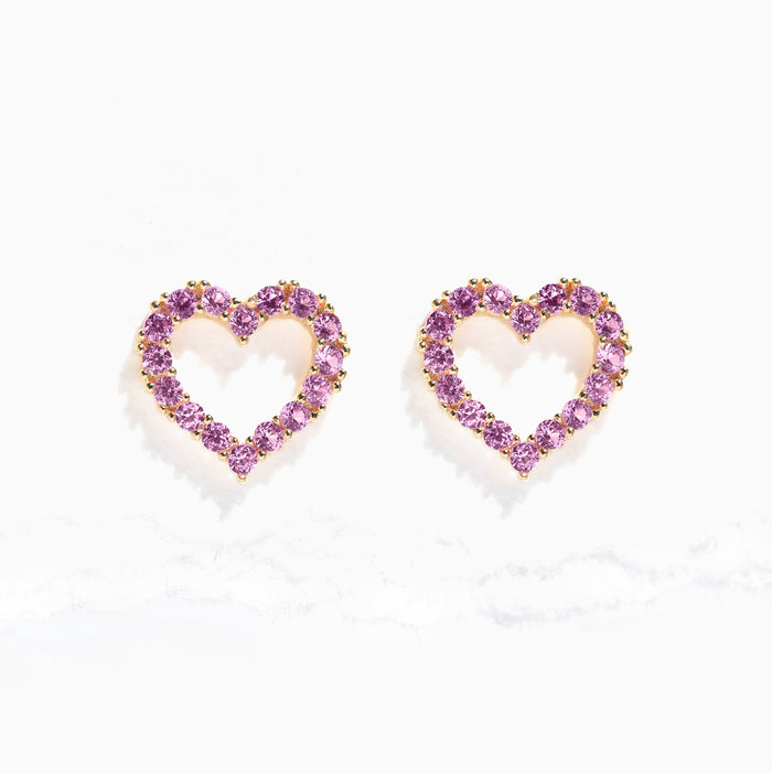 14l Solid Gold Endless Love Studs