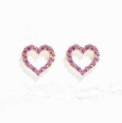14l Solid Gold Endless Love Studs