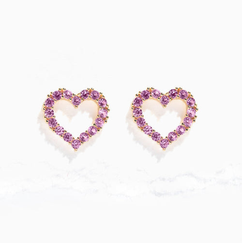 14l Solid Gold Endless Love Studs