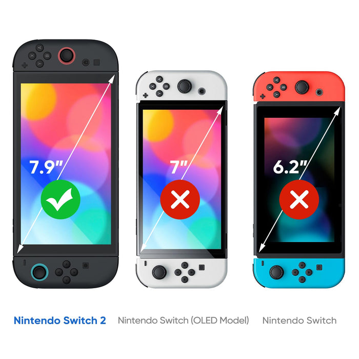 [2 Pack] Tempered Glass Screen Protector for Nintendo Switch 2 (2025),  Anti-Scratch & HD Clear | Fintie