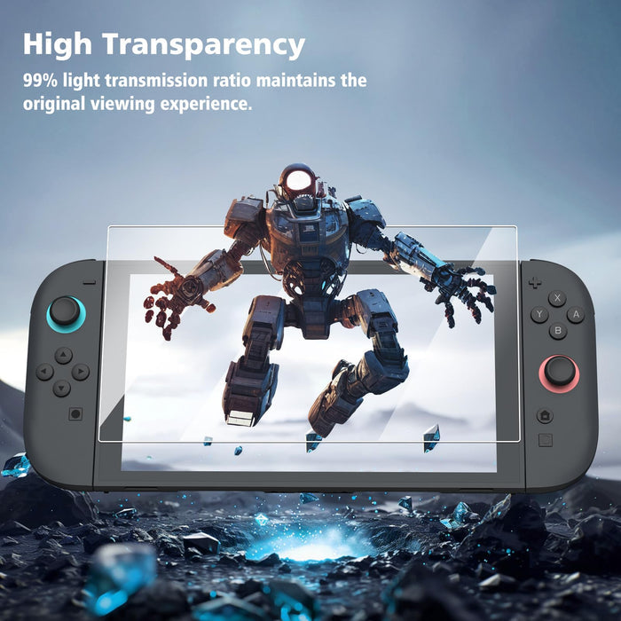 [2 Pack] Tempered Glass Screen Protector for Nintendo Switch 2 (2025),  Anti-Scratch & HD Clear | Fintie