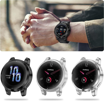 [3 Pack] Garmin Vivoactive 4S/Venu 2S Screen Protector Case with Soft TPU Plated Bumper | Fintie