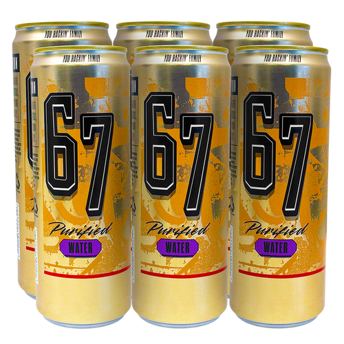 6-Pack of 6 7 Water. Purified Water through reverse osmosis. Tall, Sleek can.