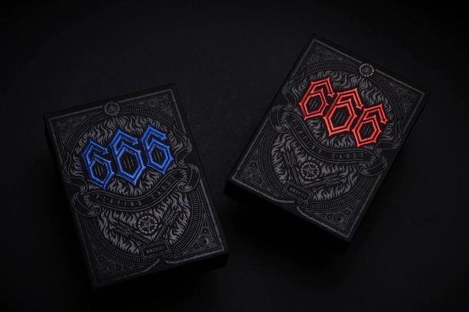 666 Cobalt Blue Playing Cards Playing Cards by Riffle Shuffle Playing Card Company