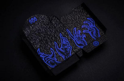 666 Cobalt Blue Playing Cards Playing Cards by Riffle Shuffle Playing Card Company