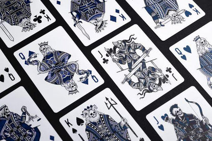 666 Cobalt Blue Playing Cards Playing Cards by Riffle Shuffle Playing Card Company