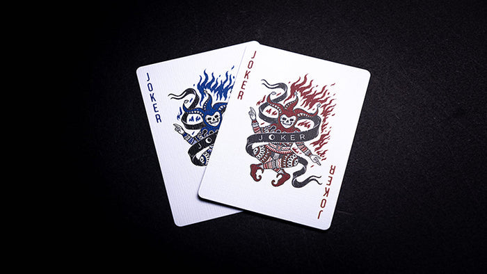 666 Crimson Flare Playing Cards Playing Cards by Riffle Shuffle Playing Card Company