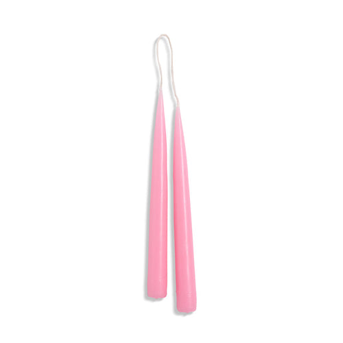 9" Taper Candle Set in Pink