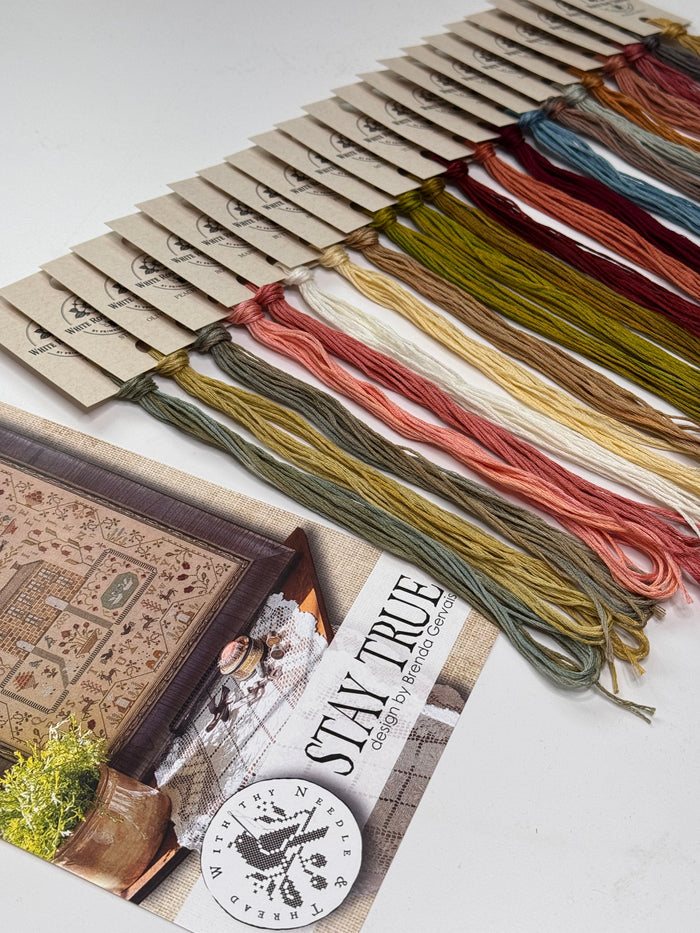 "Stay True" (With Thy Needle and Thread)- White Rose Threads Conversion Thread Pack