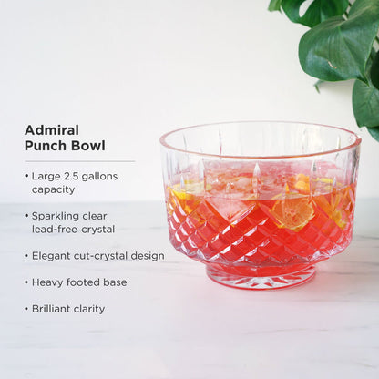 Admiral Crystal Punch Bowl (Online Only)
