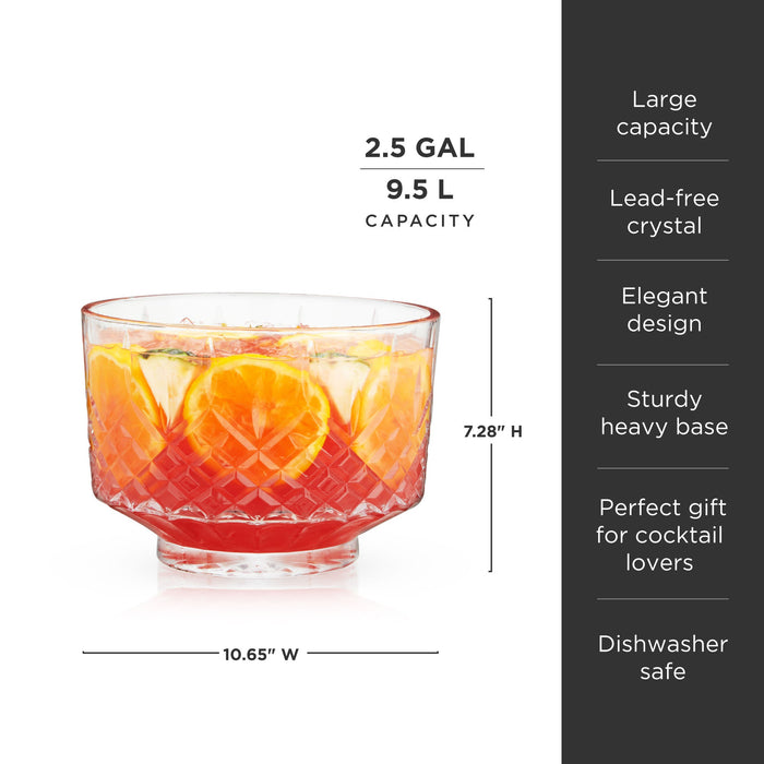 Admiral Crystal Punch Bowl (Online Only)