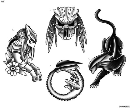 Alien vs Predator inspired designs by Amy