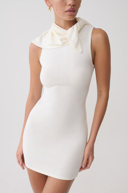 Amilee Scarf Knit Mini Dress - Ivory