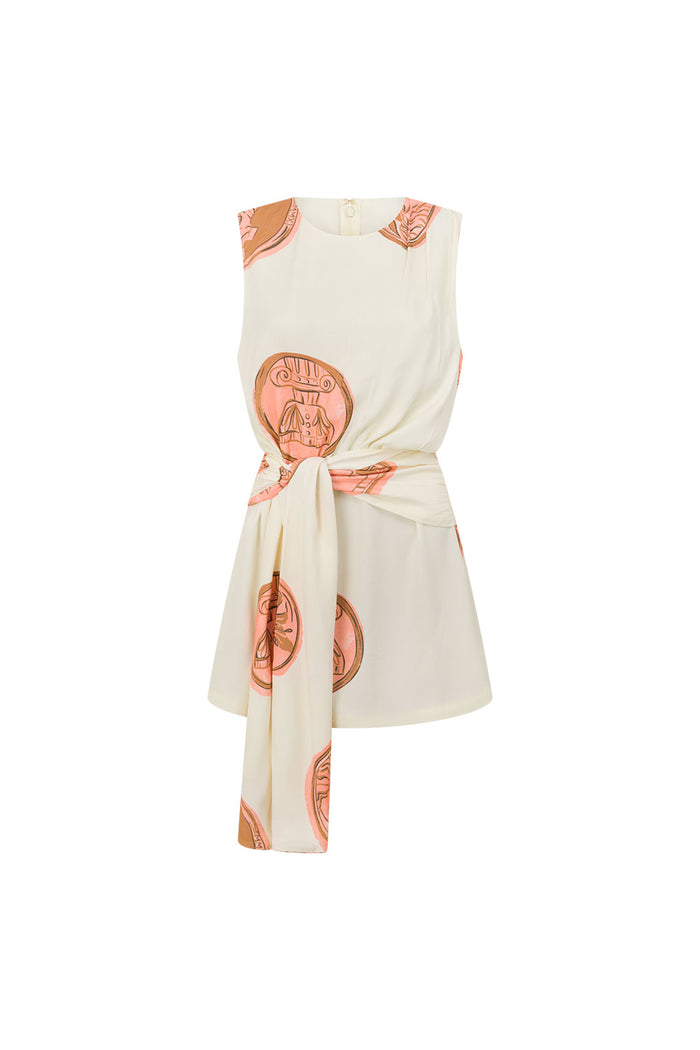 Cream Nomisma Sea Shell Waist Tie Mini Andie Dress