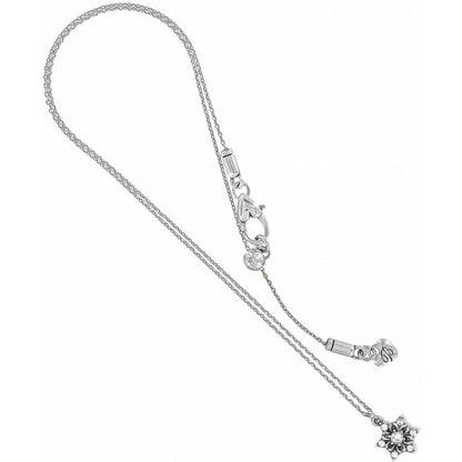 Brighton pendant necklace with silver-plated star pendant, crystal accents, and adjustable chain on a white background