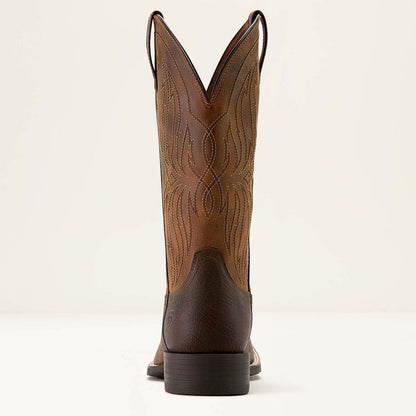 Ariat Men's Sport Rustler Wide Square Toe Cowboy Boot in Toffee