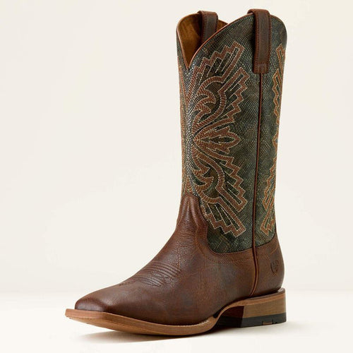 Ariat Men's Sting Snake Print Wide Square Toe Cowboy Boot in Warm Cognac