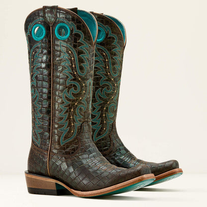 Ariat Women's Futurity Boon Western Boot in Croc Print Shine