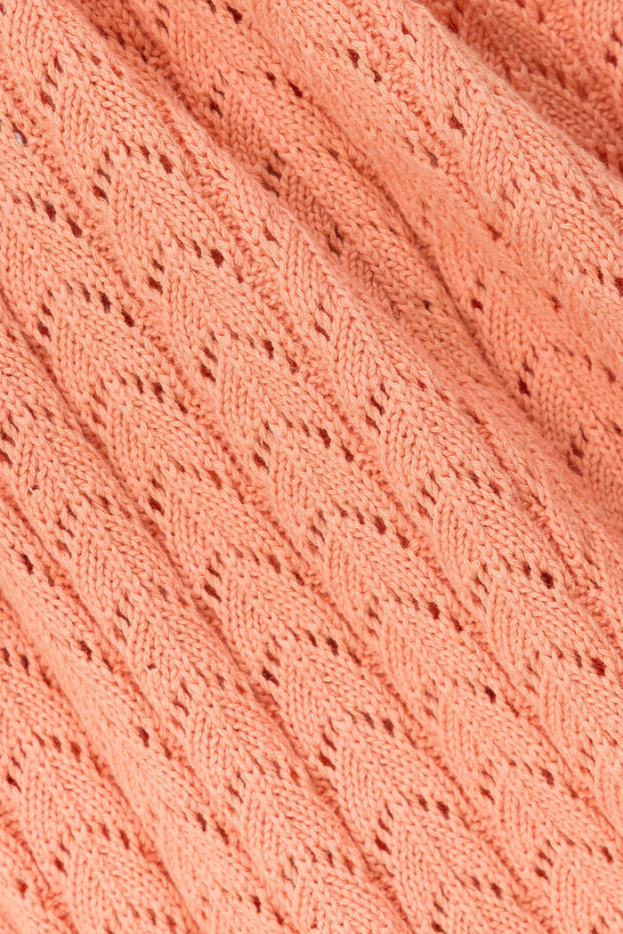 Coral Pointelle Knit High Waist Athena Pants