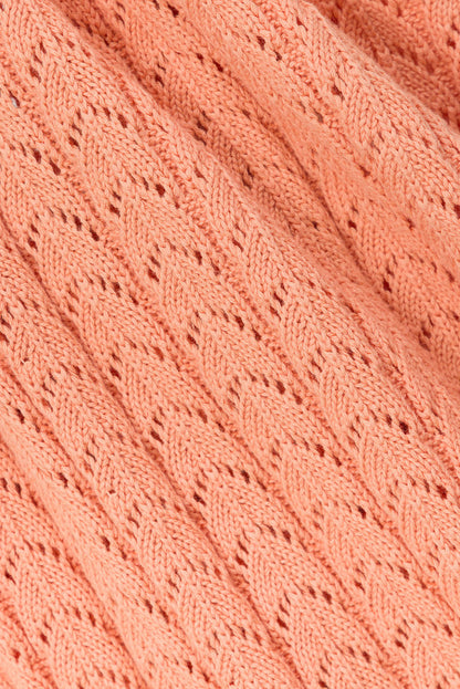 Coral Pointelle Knit High Waist Athena Pants