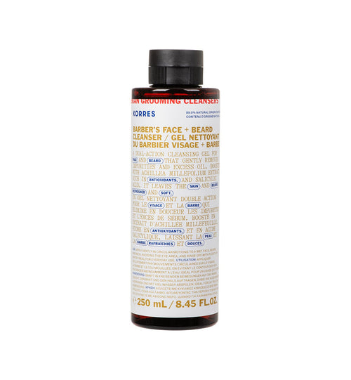 Barber Face + Beard Cleanser for Men Men Korres