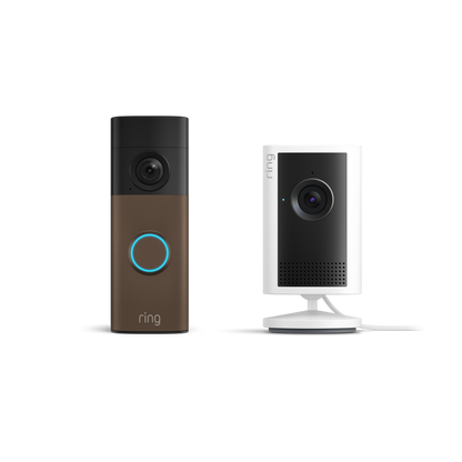 Matte Mocha:Battery Video Doorbell (newest gen) + Indoor Camera Plus (white)