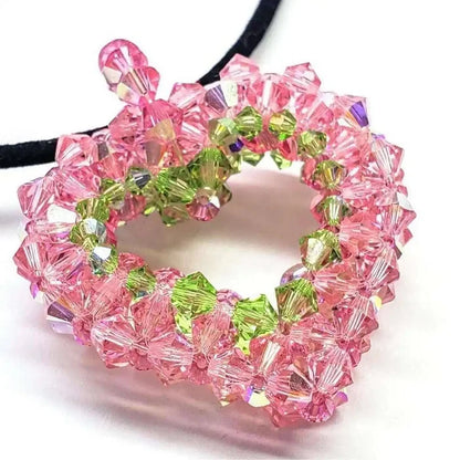 AMD1206 Beaded Open 3-D Crystal Heart Necklace AlexaJewelryNecklace$ 145.00Alexa Martha Designs
